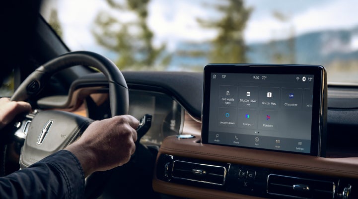 The center touchscreen of a Lincoln Aviator® SUV is shown | Beck Lincoln in Palatka FL
