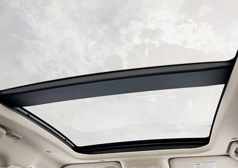 The available panoramic Vista Roof® is shown from inside a 2024 Lincoln Corsair® SUV. | Beck Lincoln in Palatka FL