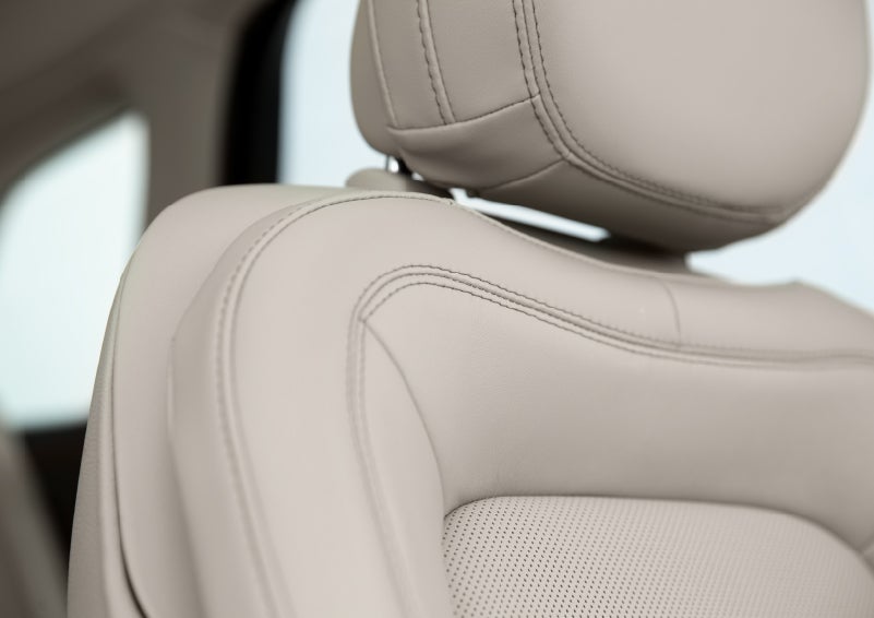 A detail shot of available leather-trimmed Perfect Position front seat shows off artistic details like luxe materials, precision stitching and supple curves | Beck Lincoln in Palatka FL