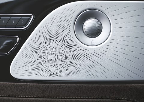 Two speakers of the available audio system are shown in a 2024 Lincoln Aviator® SUV | Beck Lincoln in Palatka FL